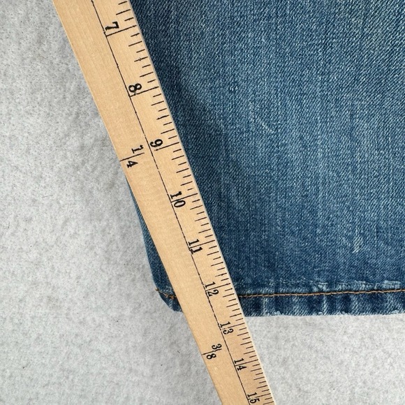 Vintage Levi's 569 Denim Shorts Mens 40 Blue Loose Fit Zip Fly Y2K Baggy Grunge - Picture 7 of 8